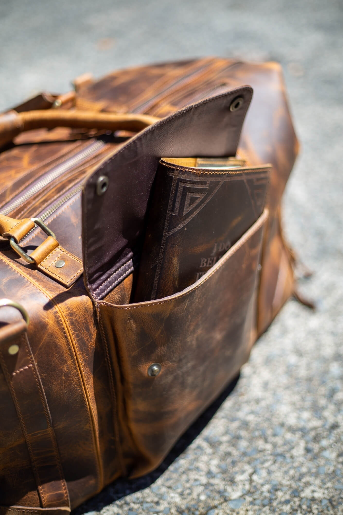 buffalo jackson leather backpack Branson Leather Weekend Bag
