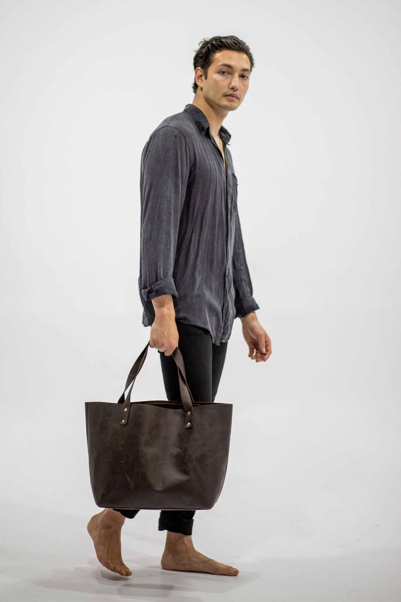 Aurelius Leather Leather Bag Leather Tote Chester Leather Tote mini