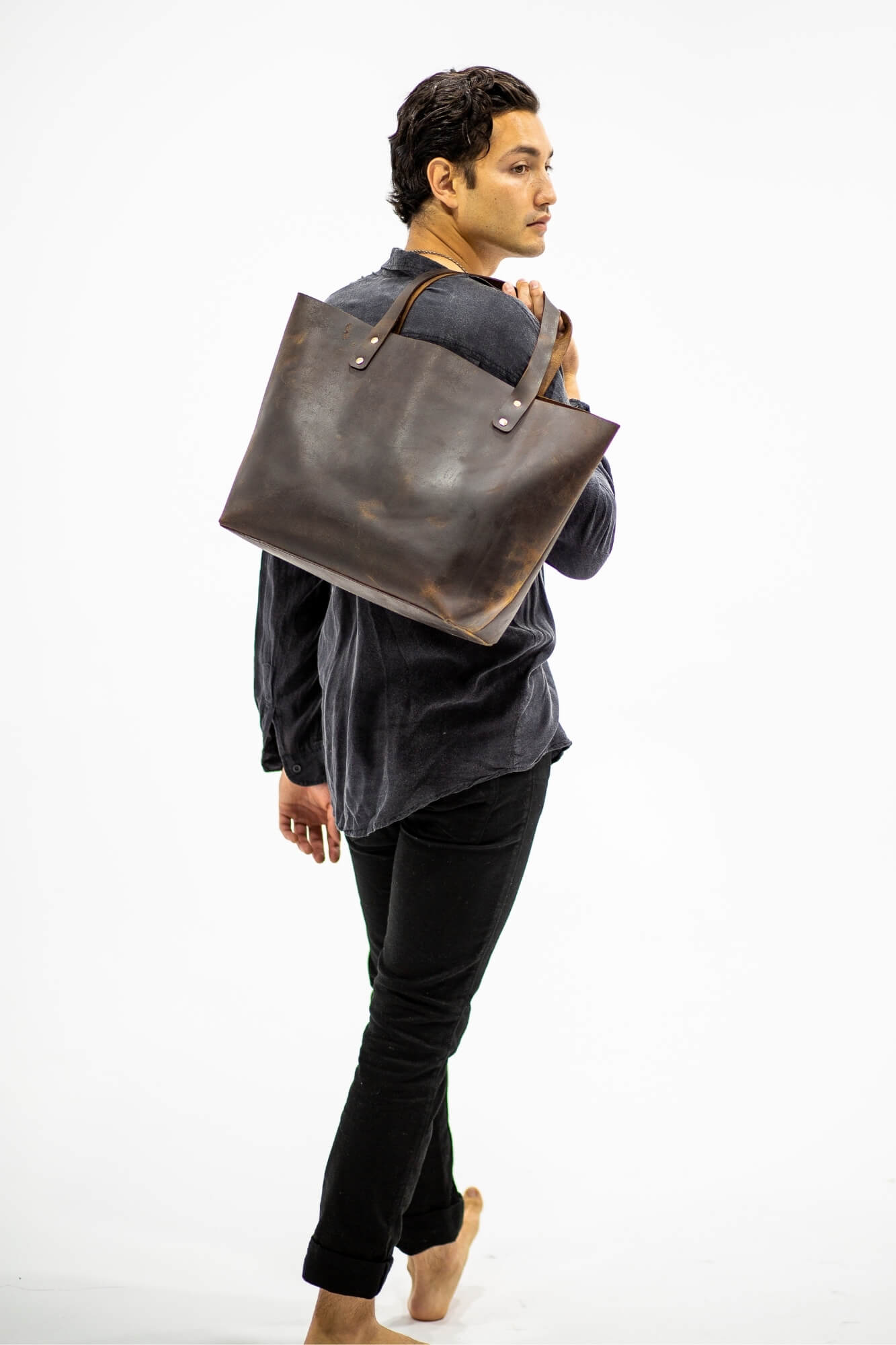 Aurelius Leather Leather Bag Leather Tote Chester Leather Tote mini