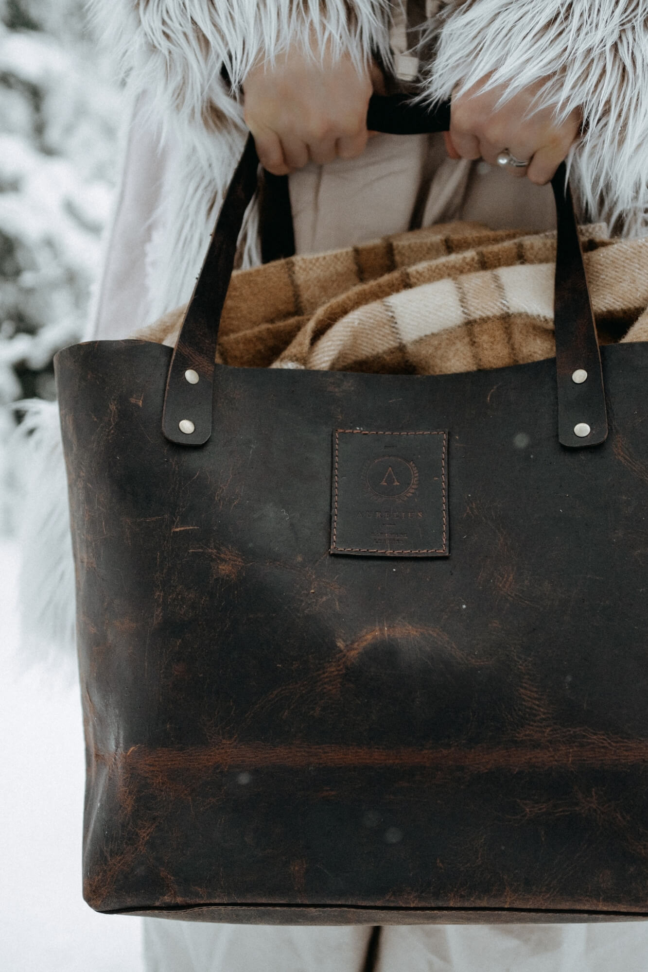 Aurelius Leather Leather Bag Leather Tote Chester Leather Tote mini