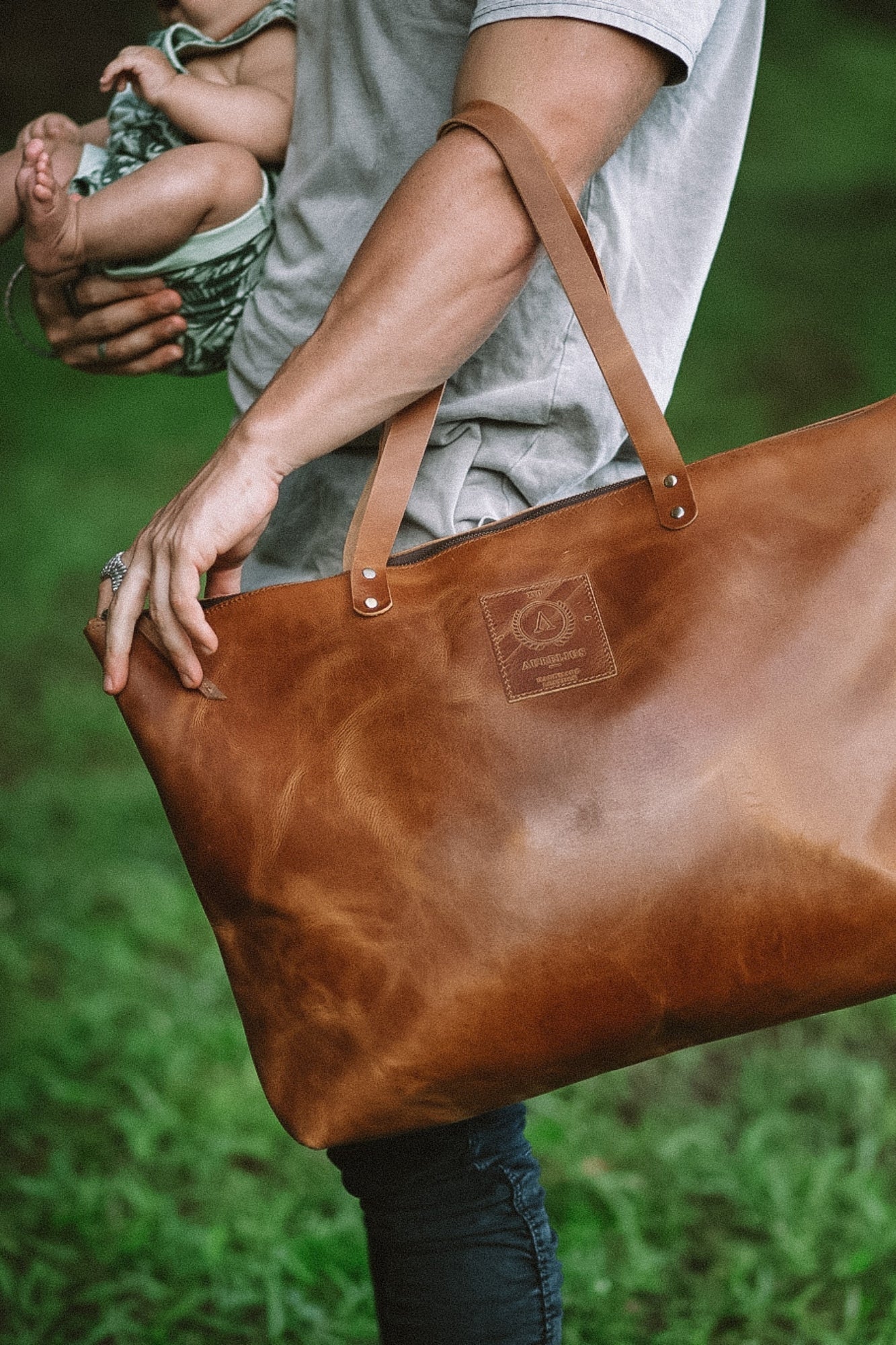 Aurelius Leather Leather Bag Leather Tote Kelki Light Tan Leather Tote Bag