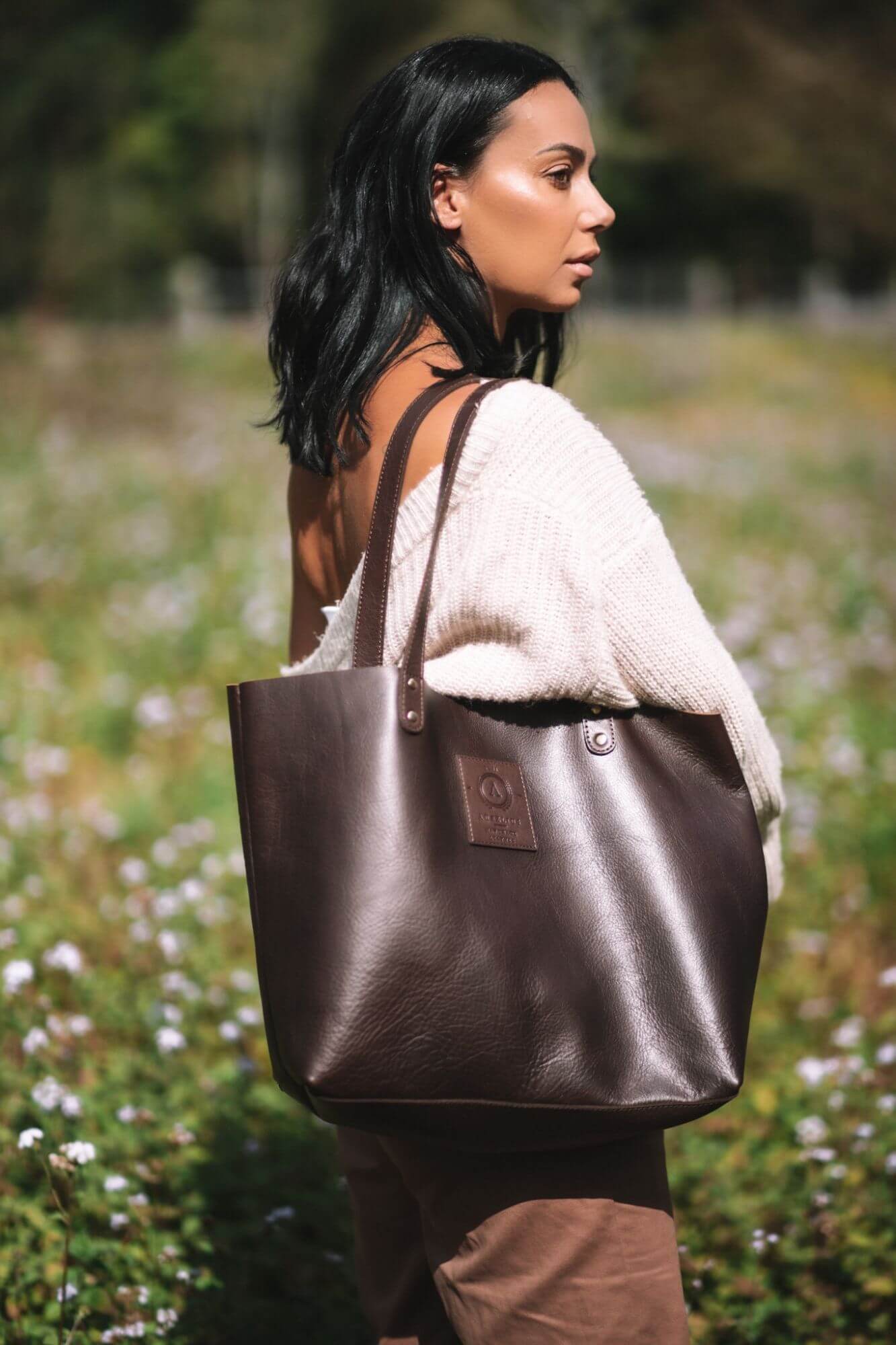 Aurelius Leather Leather Bag Leather Tote Luna Leather Tote Mini