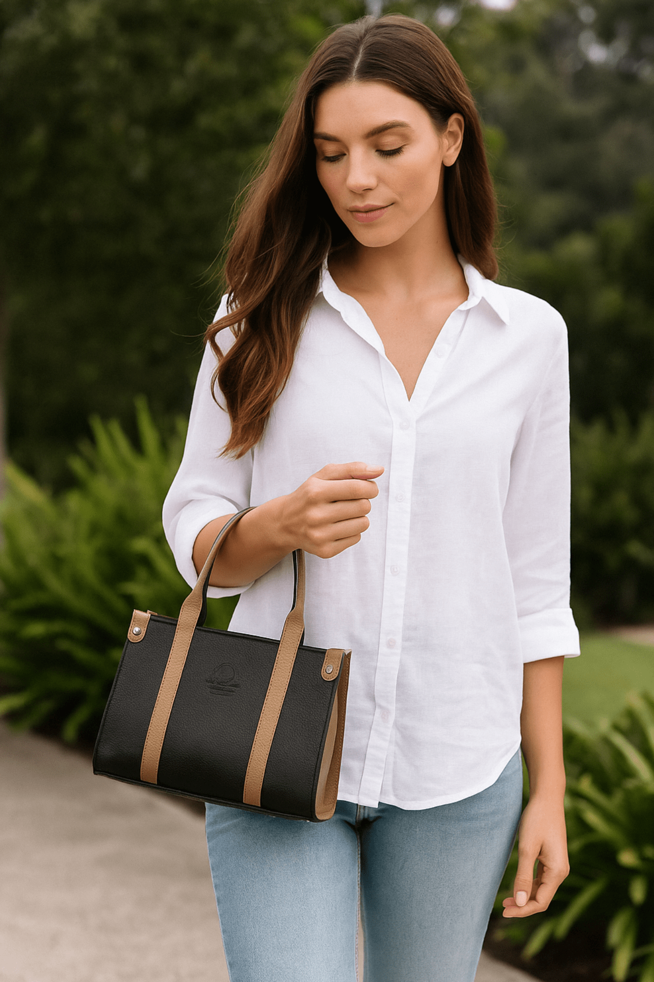 Aurelius Leather Leather Bag Small Leather Tote Quinn Black Leather Tote