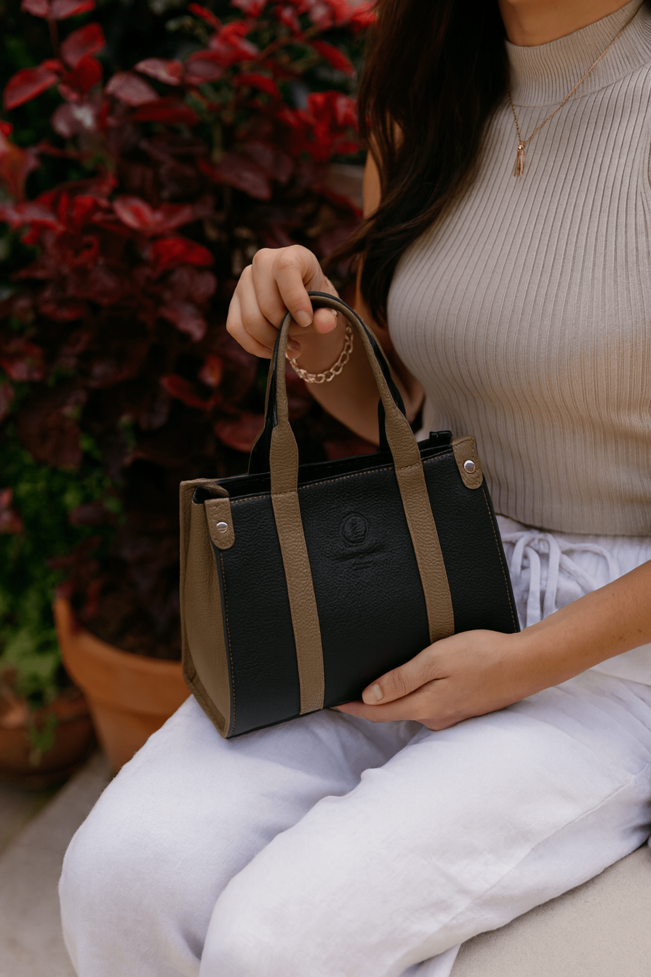 Aurelius Leather Leather Bag Small Leather Tote Quinn Black Leather Tote