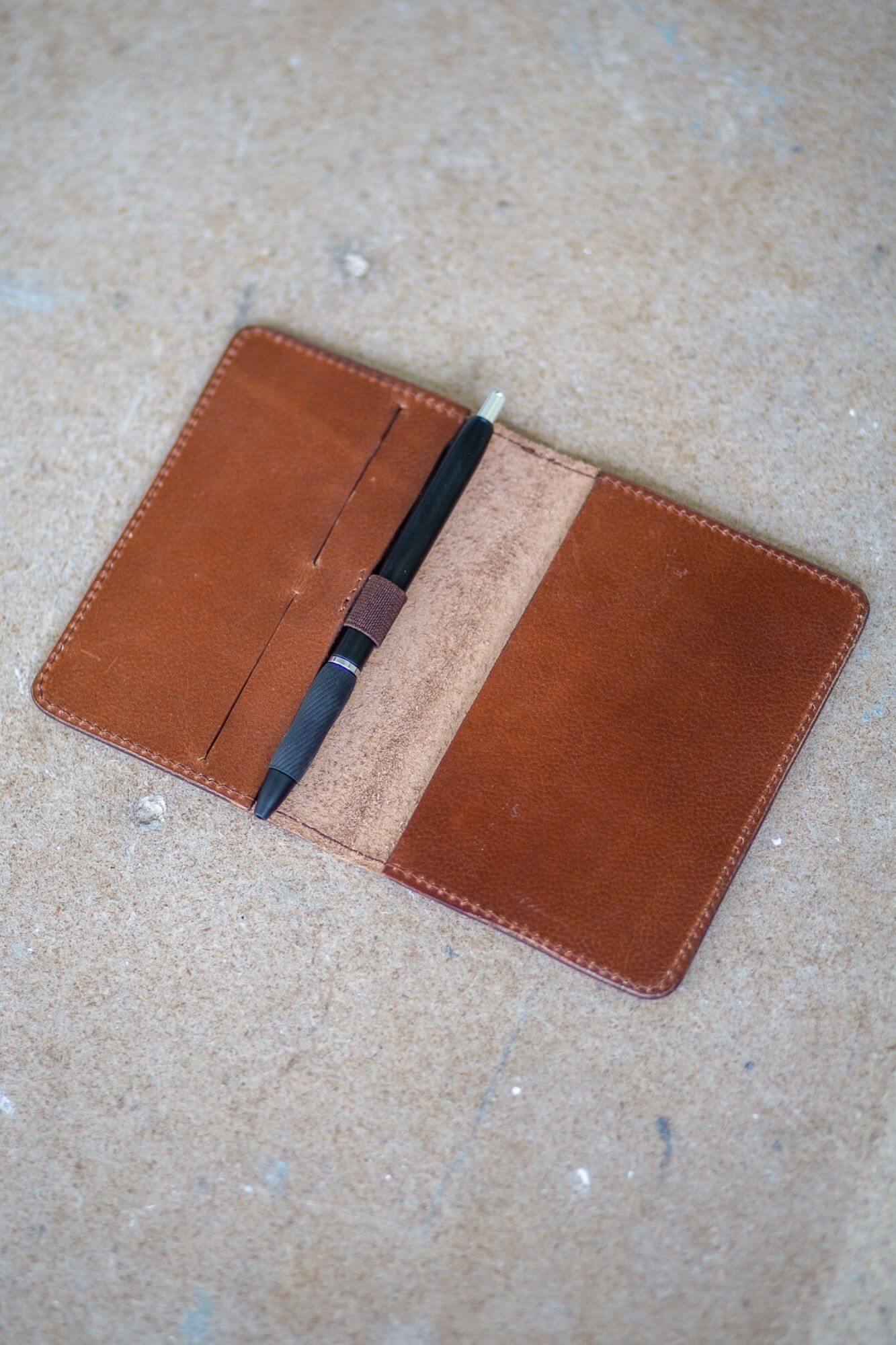 Aurelius Leather Leather Bag Tan Leather Passport and Card Holder Tan Leather Passport and Card Holder