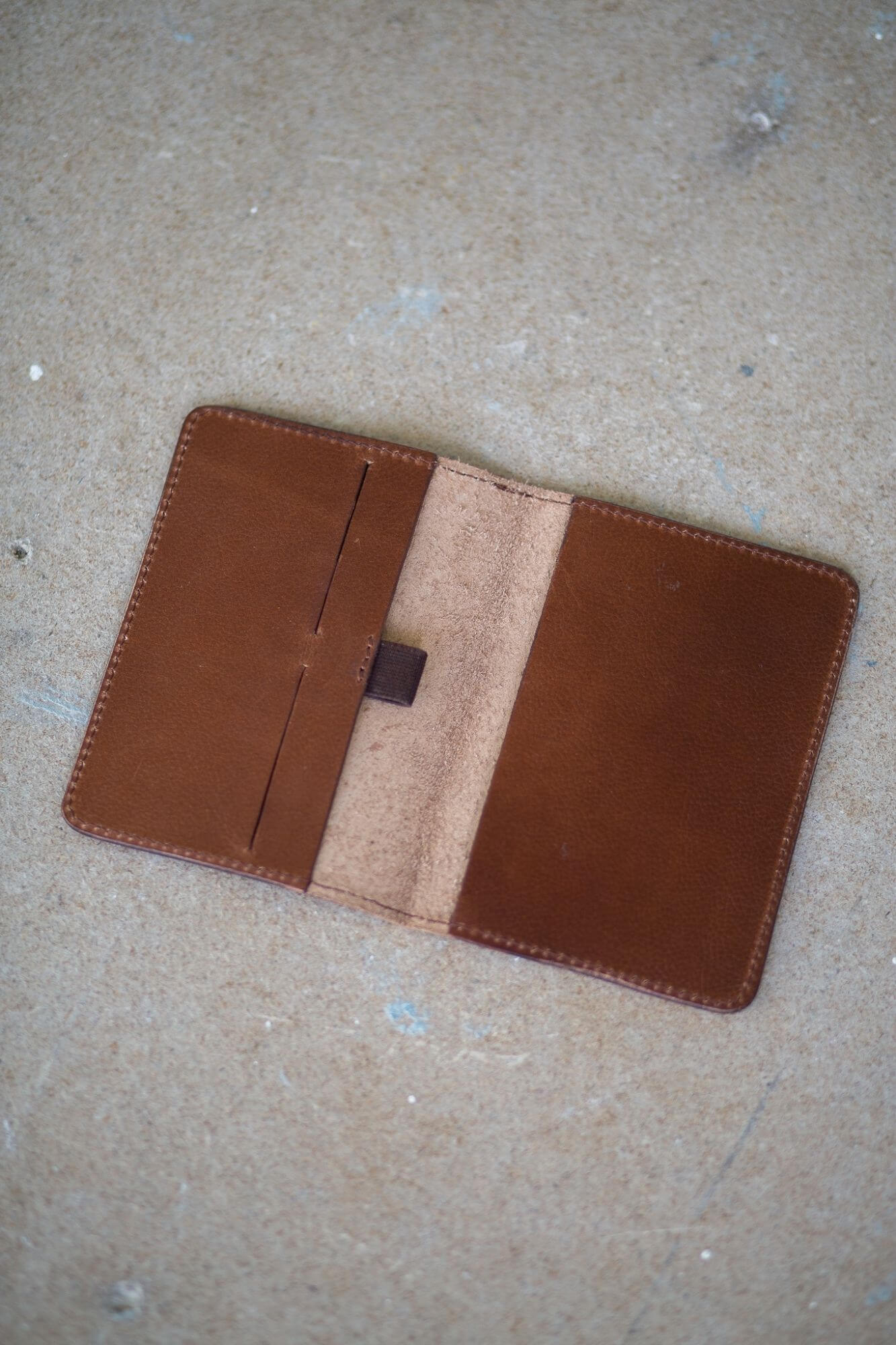 Aurelius Leather Leather Bag Tan Leather Passport and Card Holder Tan Leather Passport and Card Holder