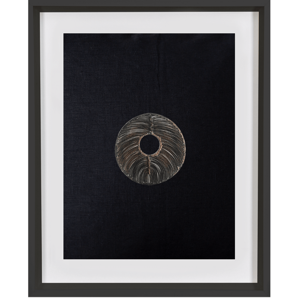 Bandhini Design House Artwork Disc Copper on Black Artwork 40 x 50cm