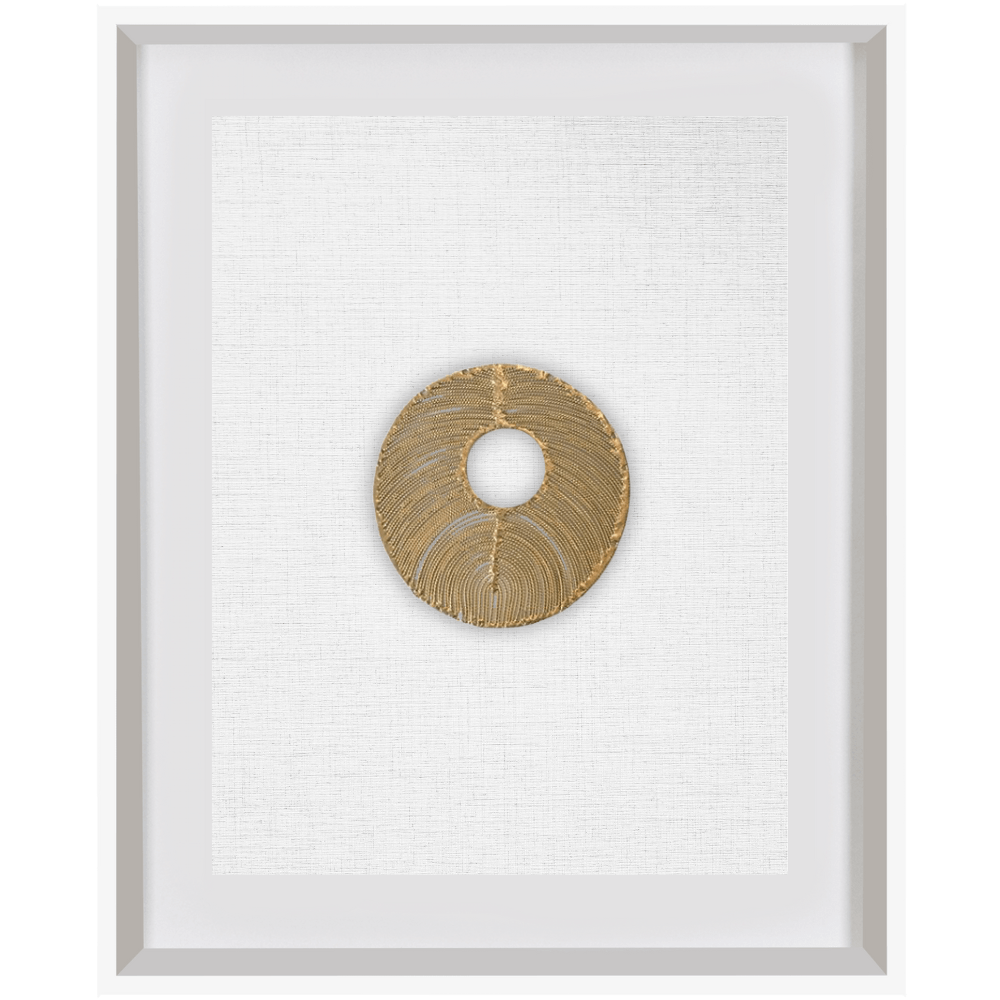 Bandhini Design House Artwork Disc Gold on Natural Artwork 40 x 50cm