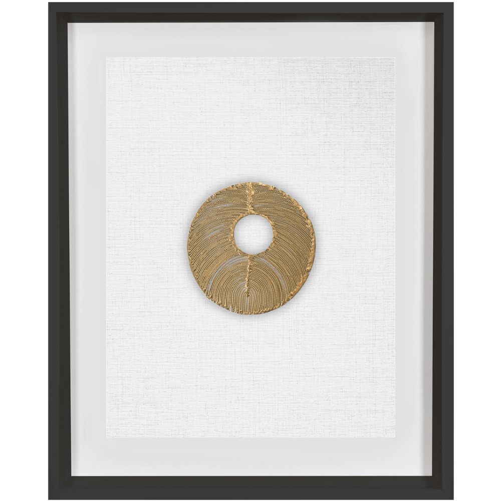 Bandhini Design House Artwork Disc Gold on Natural Artwork 40 x 50cm