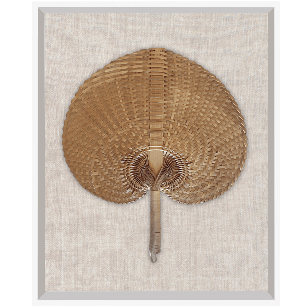 Bandhini Design House Artwork Raffia Fan Natural on Natural Artwork 40 x 50cm