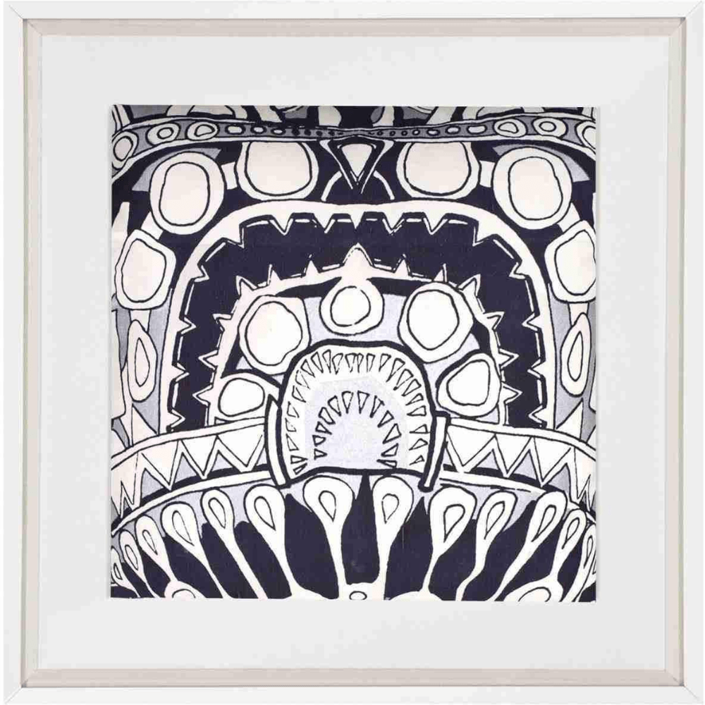 Bandhini Design House Artwork Totem Navy/ Silver Artwork 60 x 60cm