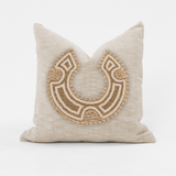 African Bead Caramel Horseshoe Oxford Lounge Cushion 55 x 55cm
