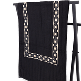 Braid Geo Black Handmade Luxury Bed Runner