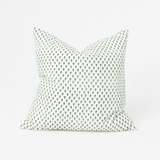 Devon Dots Green Hand Block Print Medium Cushion Cover
