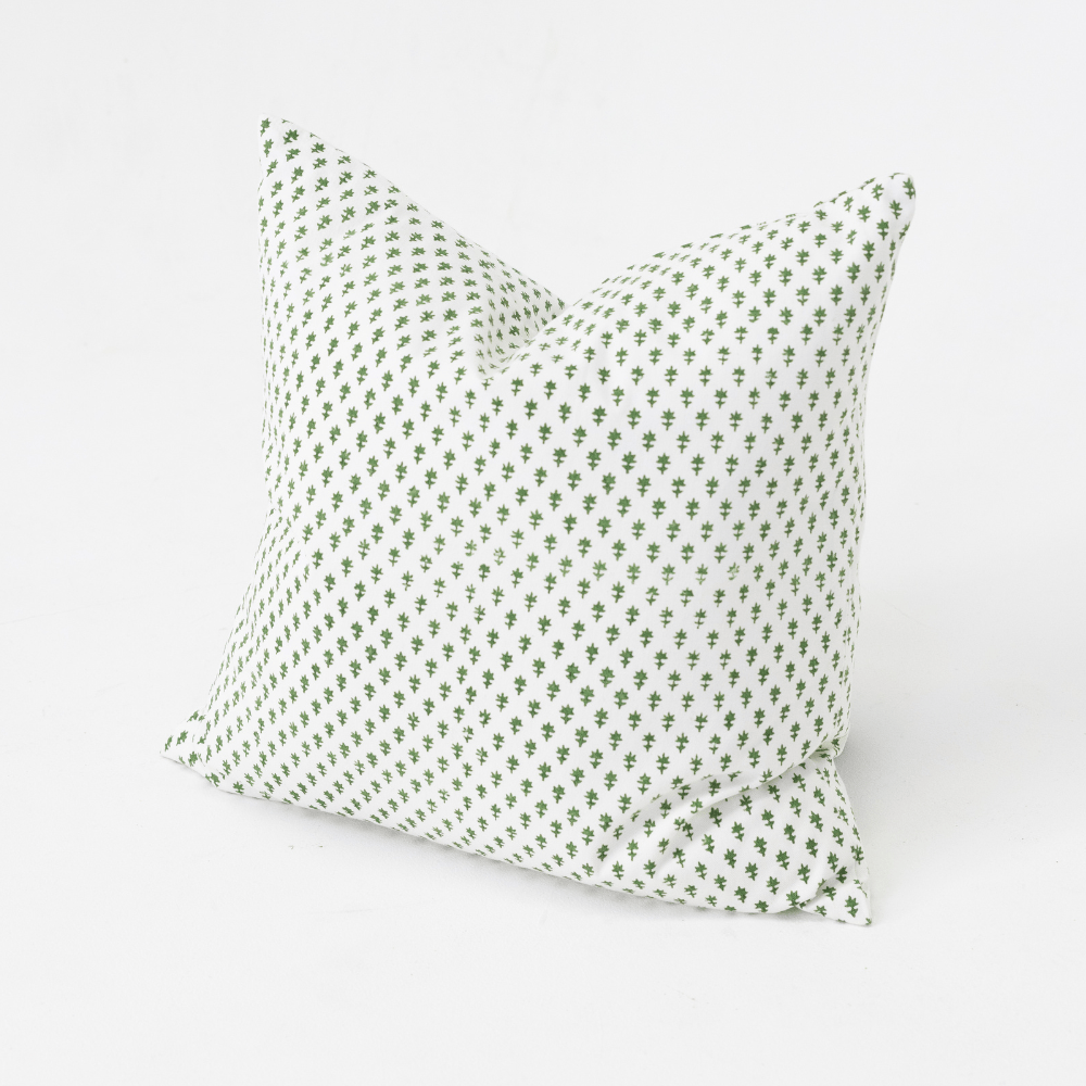 Bandhini Design House Coastal Devon Devon Dots Green Medium Cushion 50 x 50cm