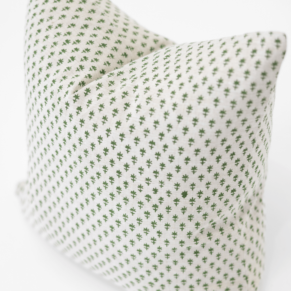 Bandhini Design House Coastal Devon Devon Dots Grey Green Medium Cushion 50 x 50cm