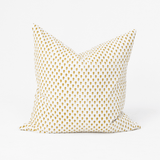 Devon Dots Mustard Hand Block Print Medium Cushion Cover