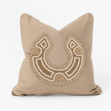 Outdoor African Bead Caramel Horseshoe Heather Beige Lounge Cushion – UV Resistant
