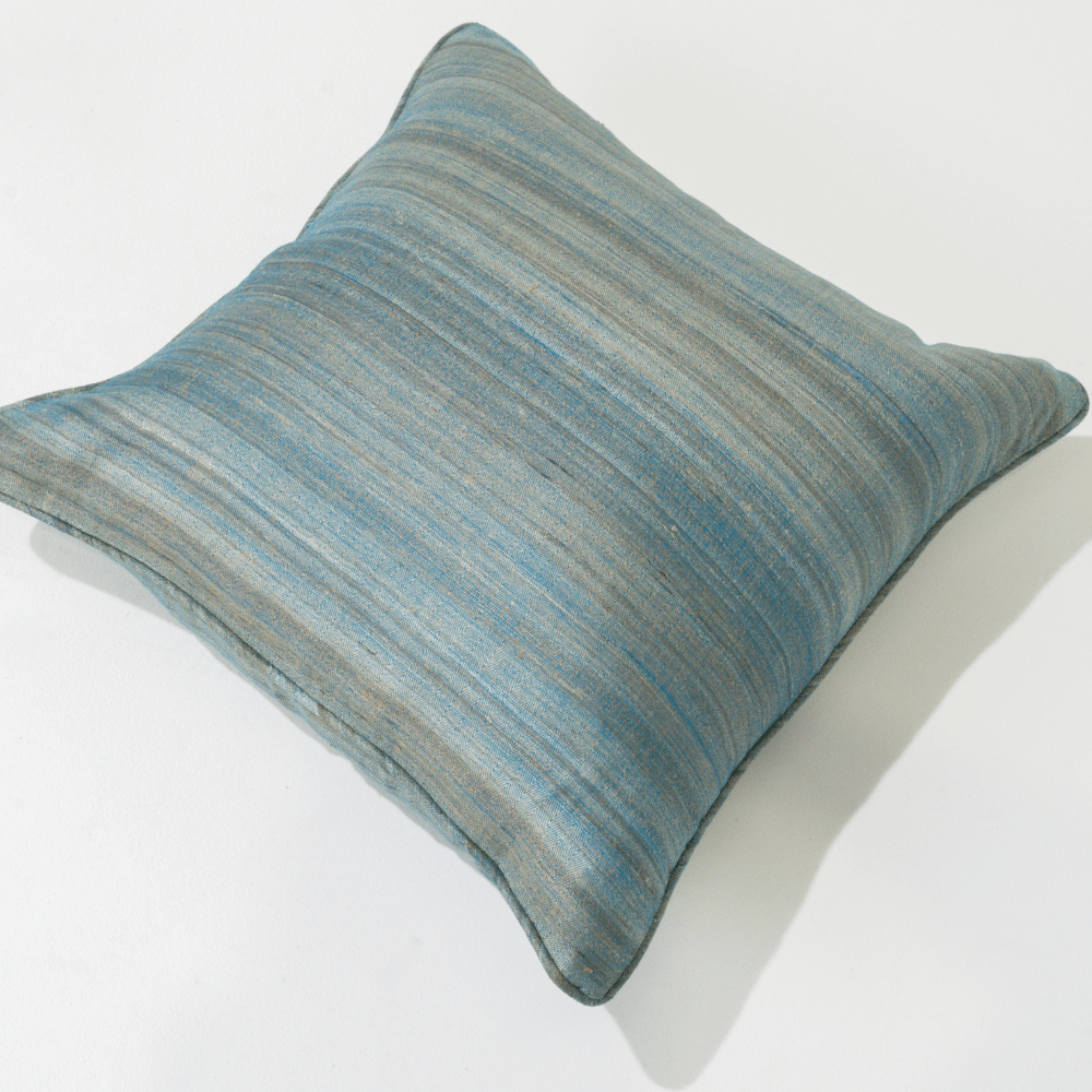 Bandhini Design House Coastal Devon Weave Herring Blue Lounge Cushion 55 x 55cm