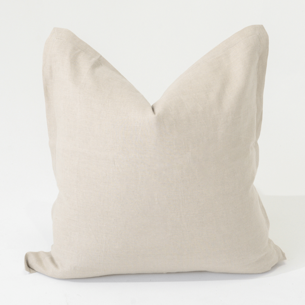 Bandhini Design House Euro Cushion Linen Flange Natural Euro Cushion 55 x 65cm