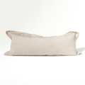 Linen Flange Natural Handwoven Long Lumbar Cushion — made to order, up to 30 days