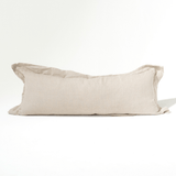 Linen Flange Natural Handwoven Long Lumbar Cushion
