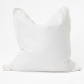 Linen Flange White Handwoven Euro Cushion Cover — made to order, up to 30 days