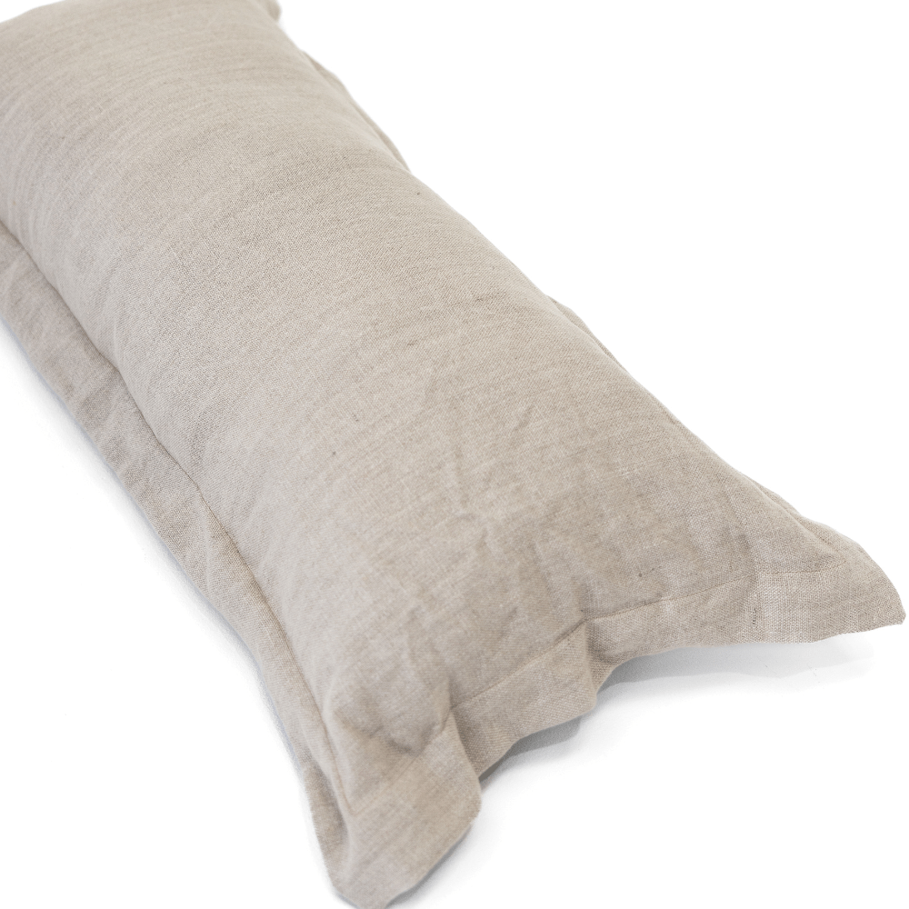 Bandhini Design House Flax Linen Flange Natural Body Cushion 50 x 110cm