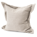 Flax Linen Flange Natural Handwoven Euro Cushion — in stock, ready to ship