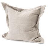 Flax Linen Flange Natural Handwoven Euro Cushion