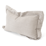 Flax Linen Flange Natural Handwoven Lumbar Cushion