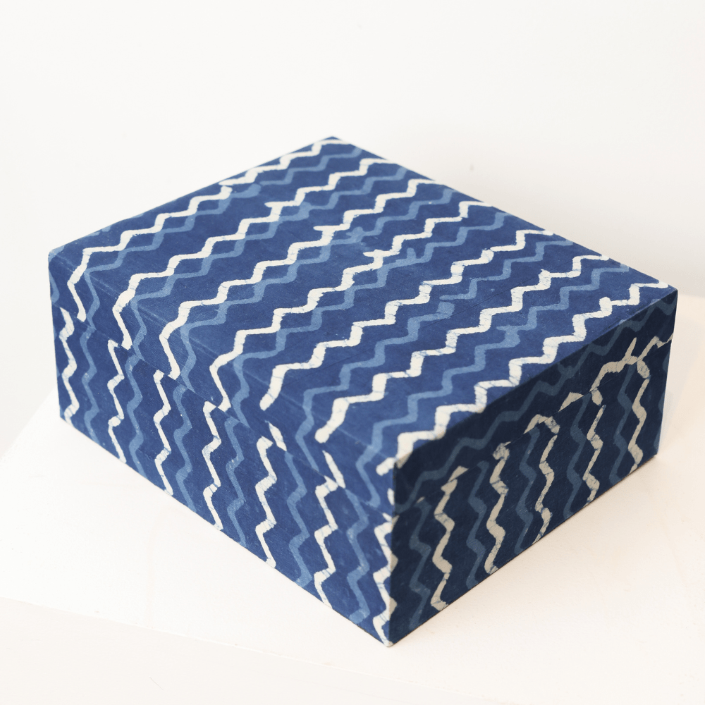 Bandhini Design House IKAT BOX 009 BLUE SET OF 3