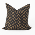 Intermeshed Black & Gold Hand Block Print Cotton Cushion Cover