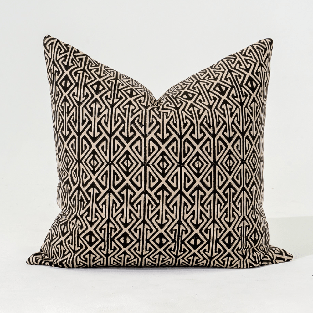 Bandhini Design House Lounge Cushion Arrow Print Black Lounge Cushion 55 x 55cm