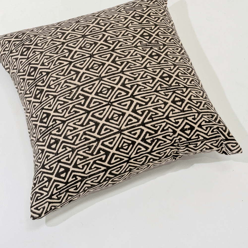 Bandhini Design House Lounge Cushion Arrow Print Black Lounge Cushion 55 x 55cm