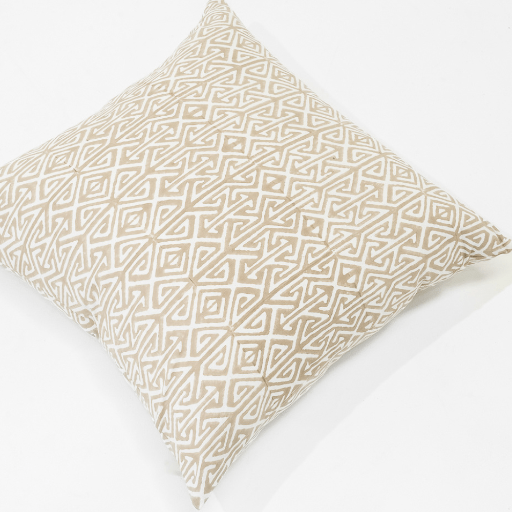 Bandhini Design House Lounge Cushion Arrow Print Natural Lounge Cushion 55 x 55cm