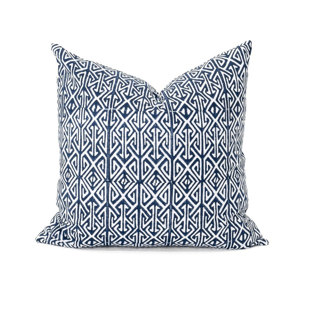 Bandhini Design House Lounge Cushion Arrow Print Navy Lounge Cushion 55 x 55cm