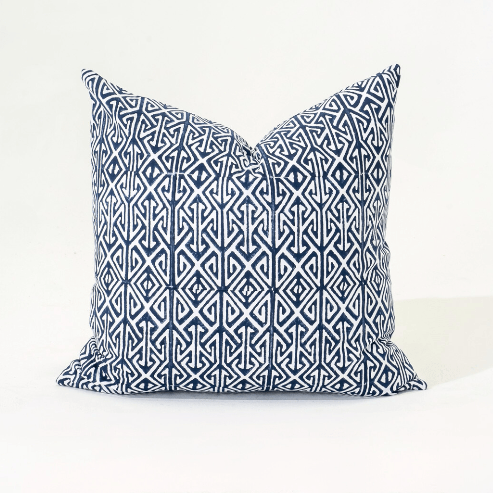 Bandhini Design House Lounge Cushion Arrow Print Navy Lounge Cushion 55 x 55cm