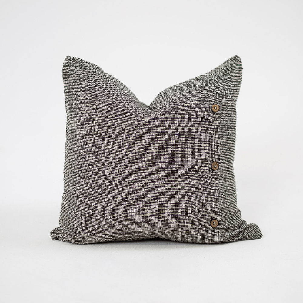 Bandhini - Design House Lounge Cushion Black / 22 x 22 Inches Chester Tweed Black Lounge Cushion 55 x 55cm