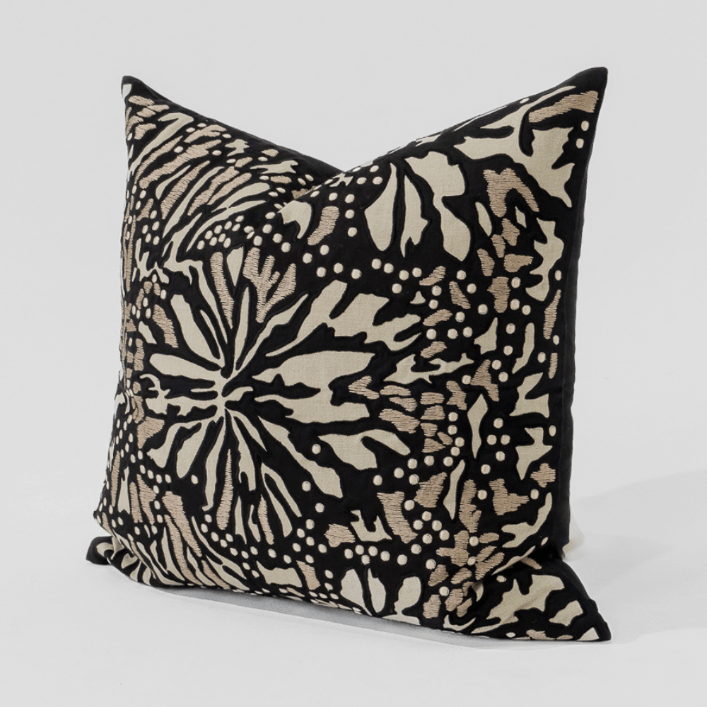 Bandhini Design House Lounge Cushion Butterfly Black Lounge Cushion 55 x 55cm