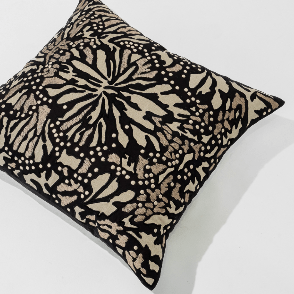 Bandhini Design House Lounge Cushion Butterfly Black Lounge Cushion 55 x 55cm