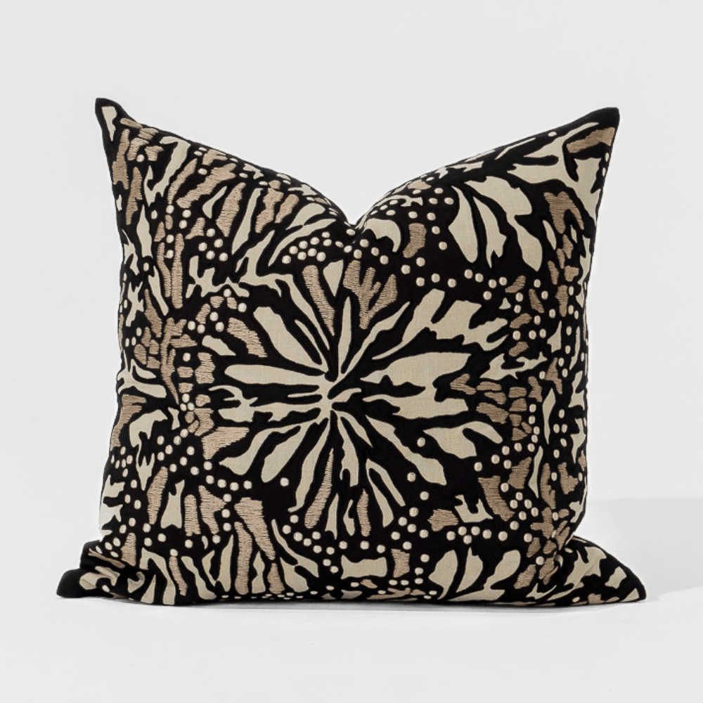 Bandhini Design House Lounge Cushion Butterfly Black Lounge Cushion 55 x 55cm