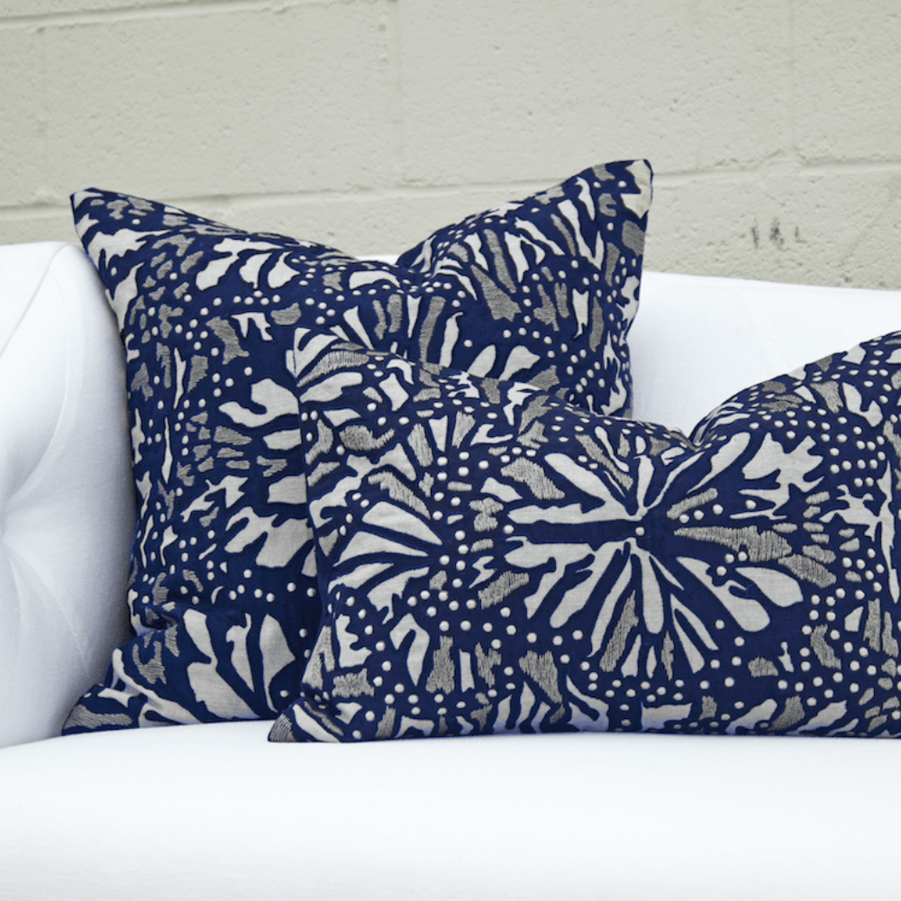 Bandhini Design House Lounge Cushion Butterfly Navy Lounge Cushion 55 x 55cm