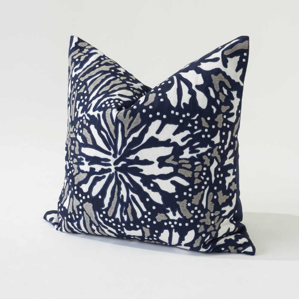 Bandhini Design House Lounge Cushion Butterfly Navy Lounge Cushion 55 x 55cm