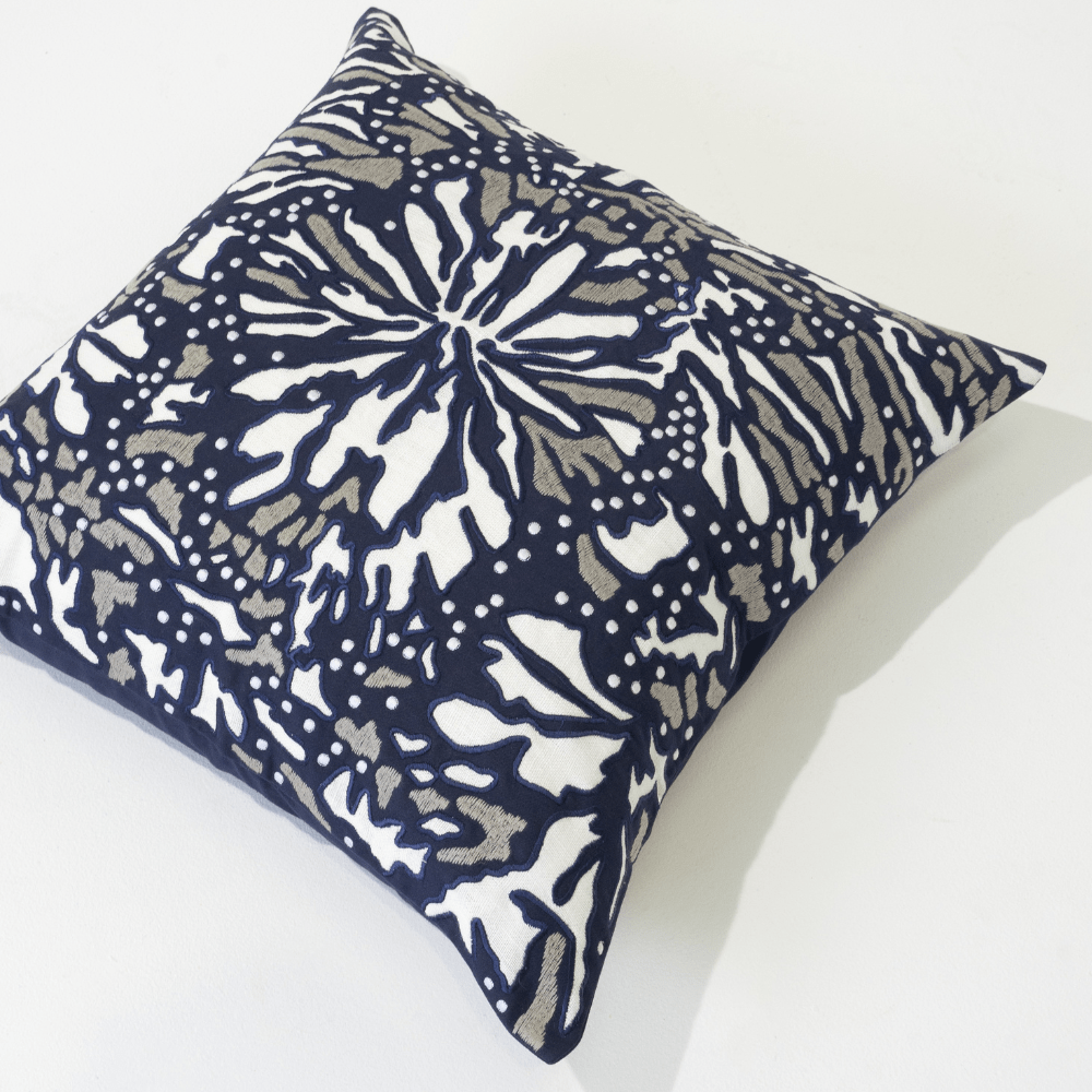 Bandhini Design House Lounge Cushion Butterfly Navy Lounge Cushion 55 x 55cm