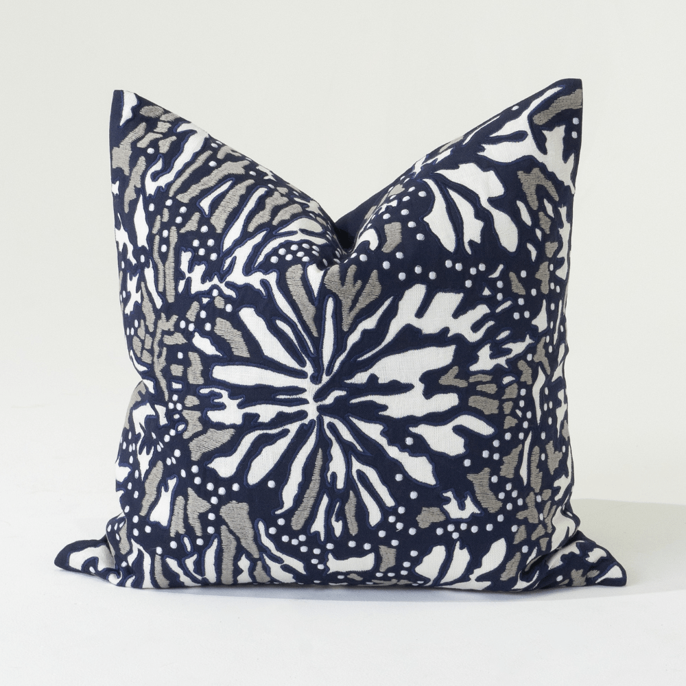 Bandhini Design House Lounge Cushion Butterfly Navy Lounge Cushion 55 x 55cm