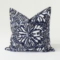 Butterfly Navy Handmade Appliqué Linen Cushion Cover
