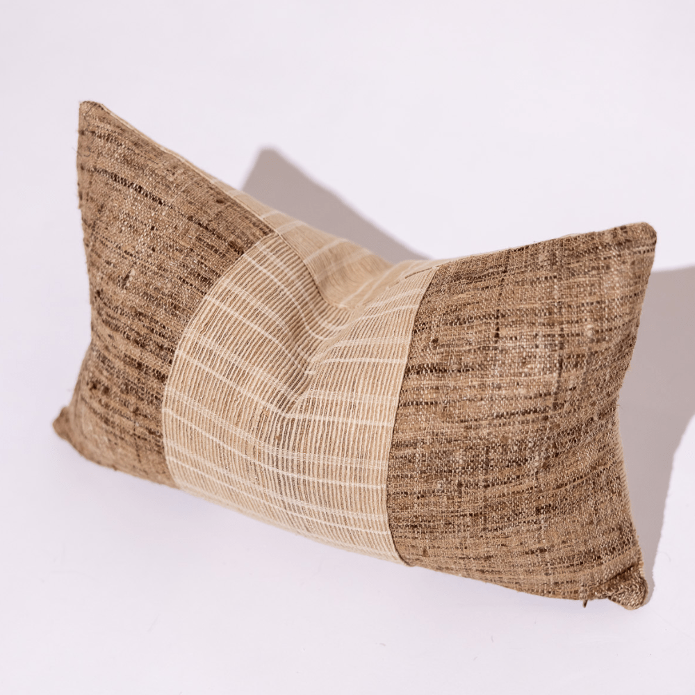 Bandhini Design House Lounge Cushion Cover only Weave Balmoral Natural Lumbar Cushion 35 x 53cm