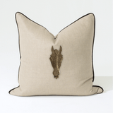 Creature Metal Horse Head Natural & Black Lounge Cushion 55 x 55cm