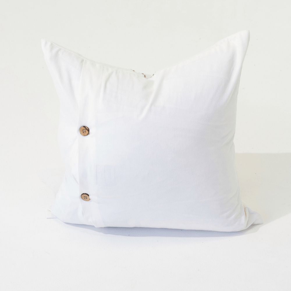 Bandhini Design House Lounge Cushion Dot Crop Circles White Medium Cushion 50 x 50cm